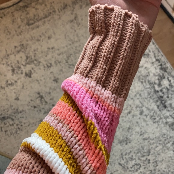 Aerie Striped Chenille Sunset Turtleneck Sweater - Picture 5 of 5